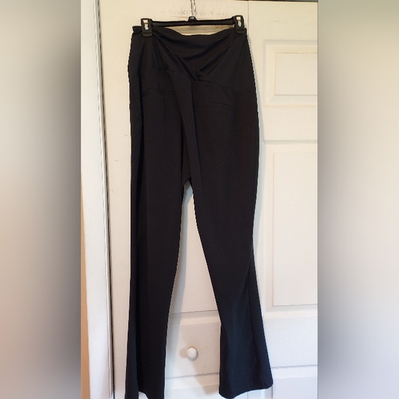Isabel Maternity Ingrid And Isabel Over Belly Pants Black Straight 12 Pullon - Picture 4 of 7